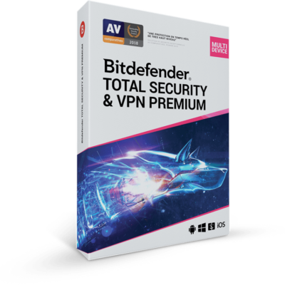 Bitdefender Total Security 2024 + Premium VPN – 10 Apparaten – 1 Jaar