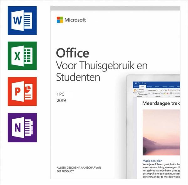 Microsoft Office 2019 voor Thuisgebruik en Studenten – 1 PC